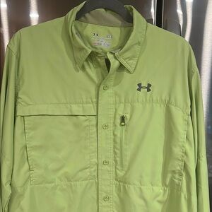 Under Armour lime green long sleeve shirt